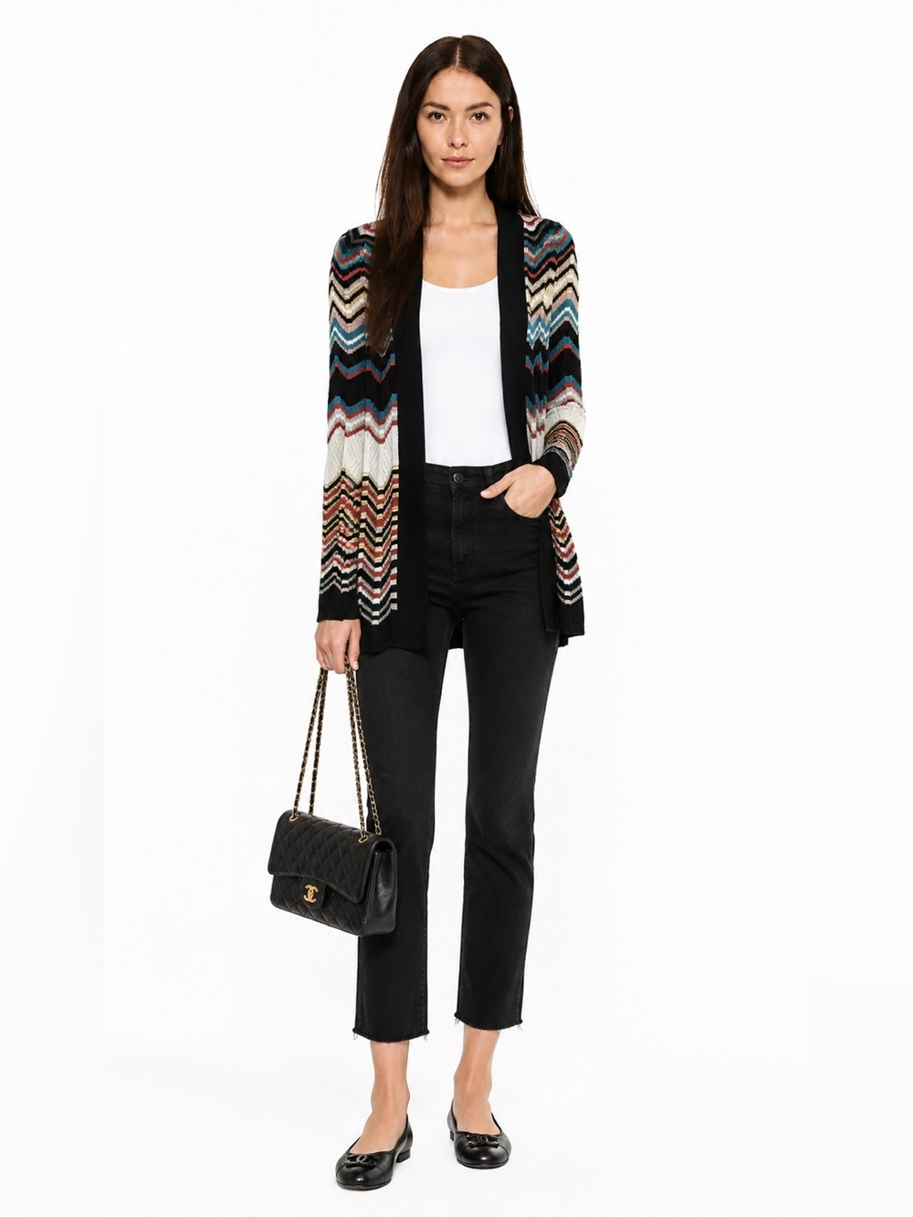 M MISSONI zig-zag stripe cardigan